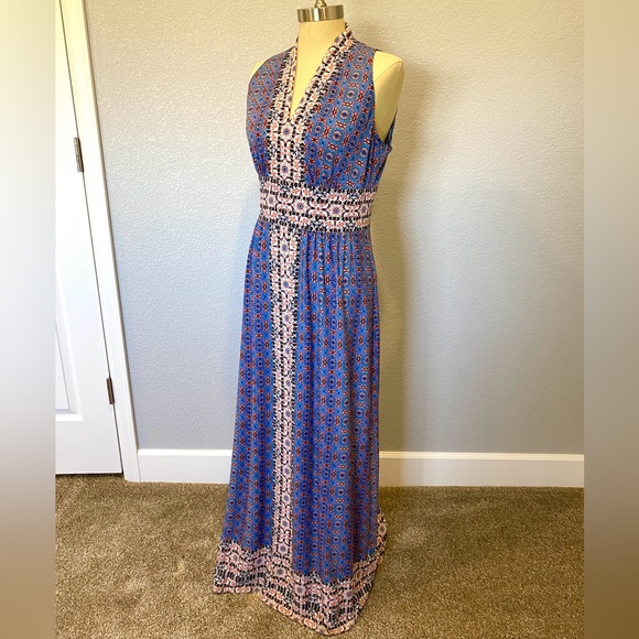 WISP Ella Jersey Sleeveless Paisley Boho Maxi Dress. Size 10 Petite - Picture 2 of 4